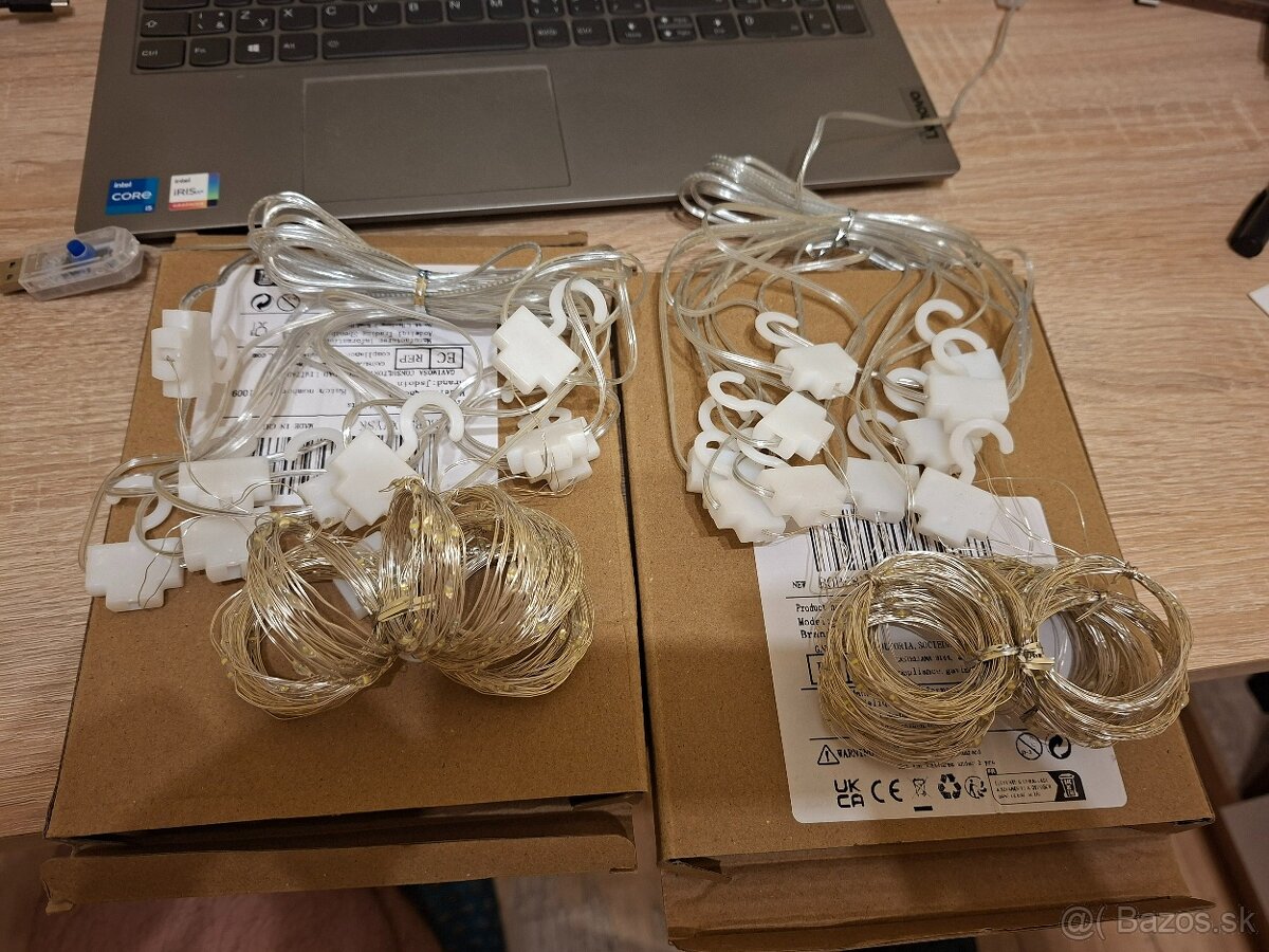 Závesné svetlá Jsdoin 3m, USB, 300 LED, ovládateľné, 2ks - 3