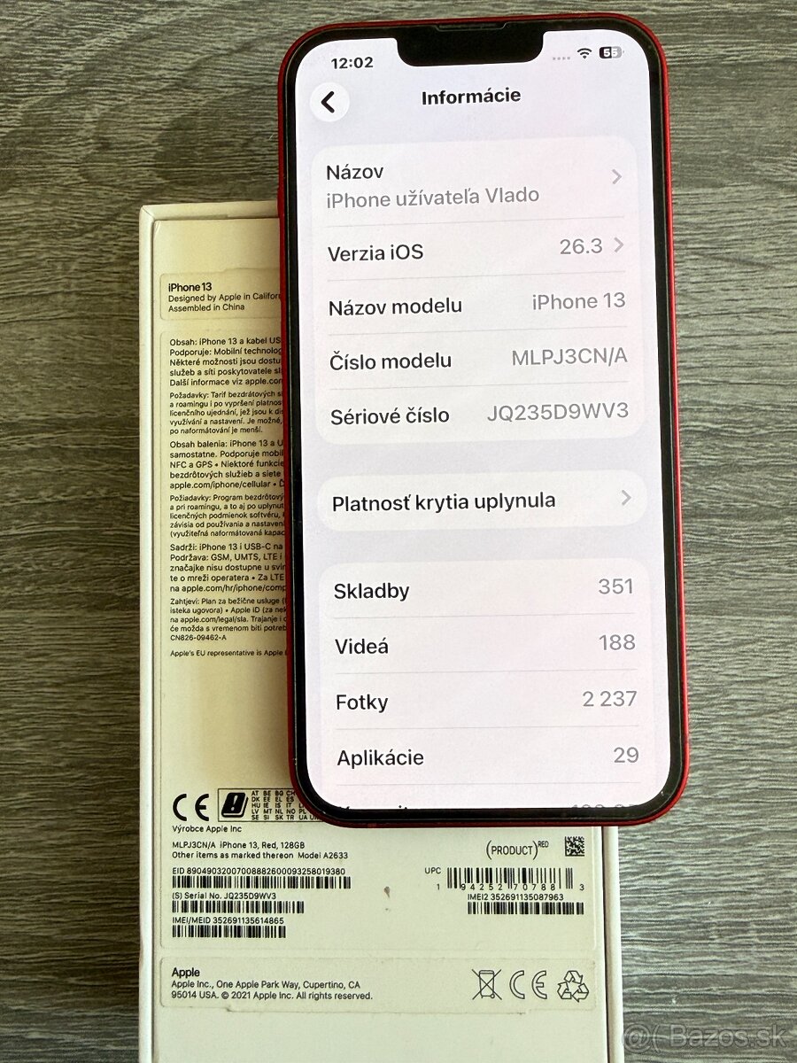 Predám Apple iPhone 13 128gb red - 3