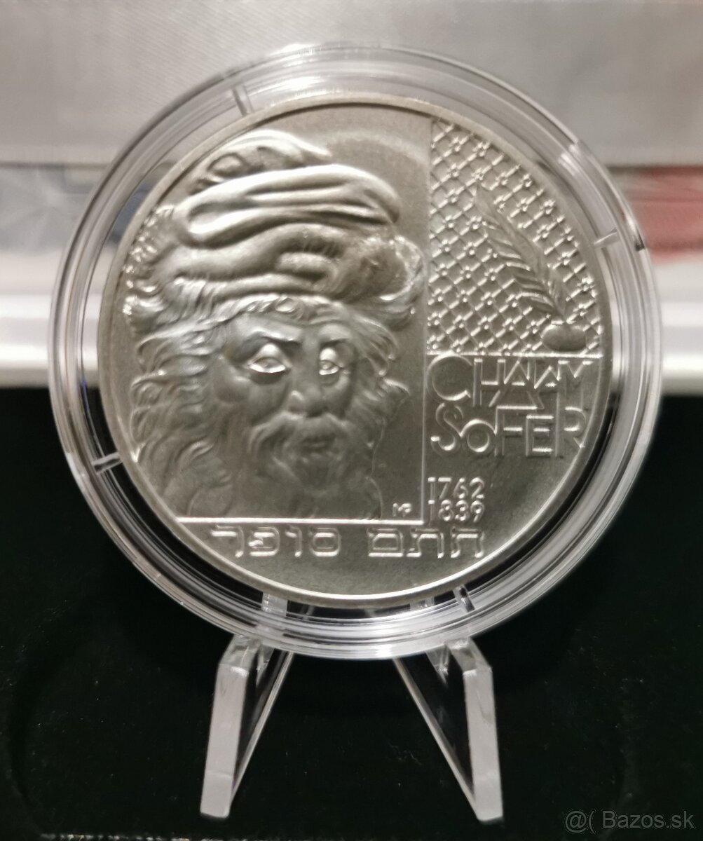 Predám strieborné pamätné medaile Chatam Sofer - 3