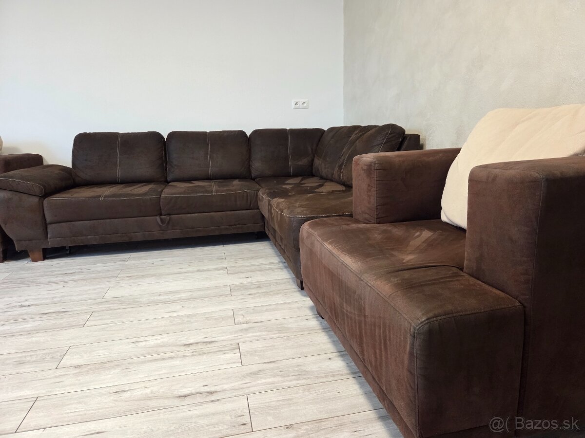 Masívna sedacia súprava ,,L" - 3