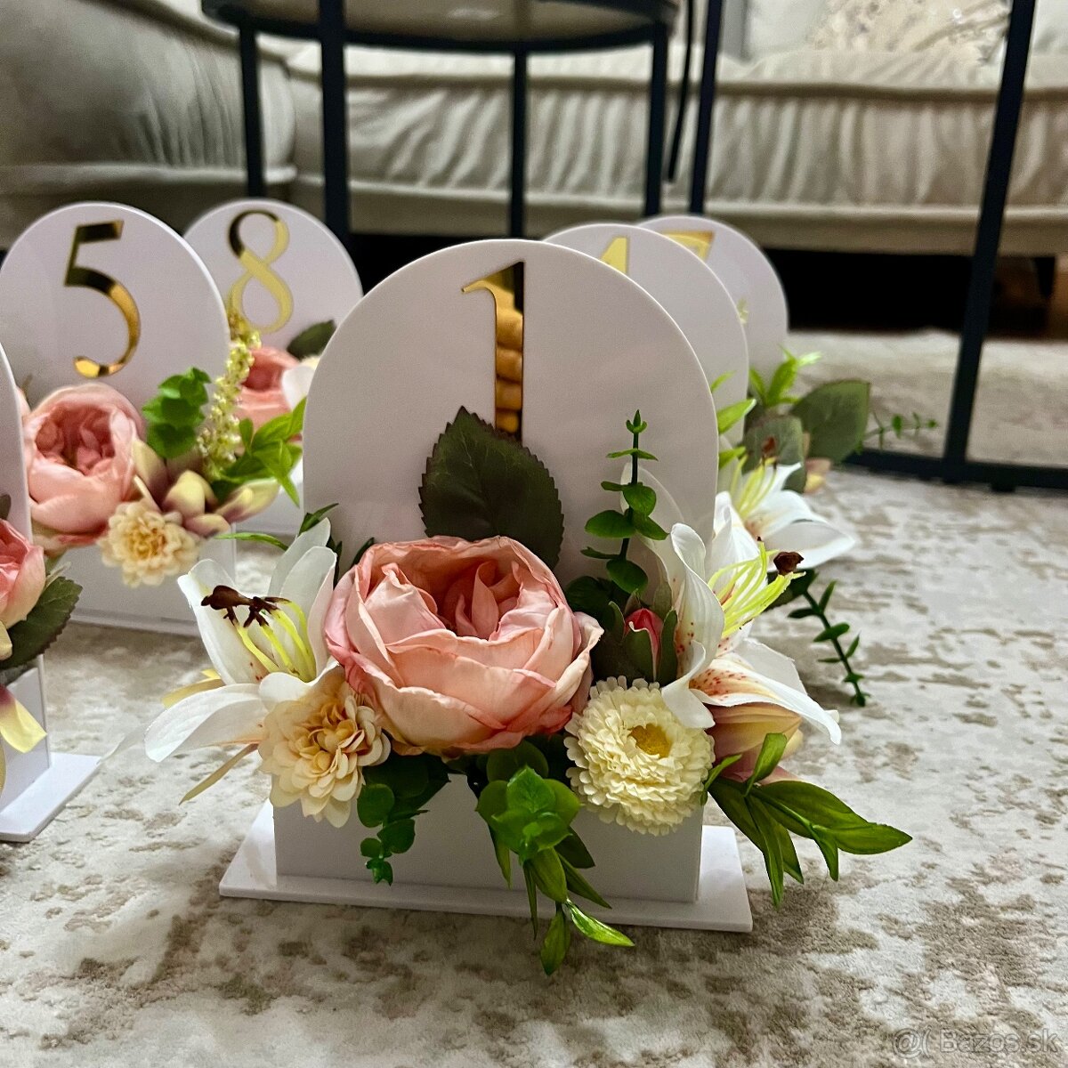 Číslovanie stolov na svadbu - 3