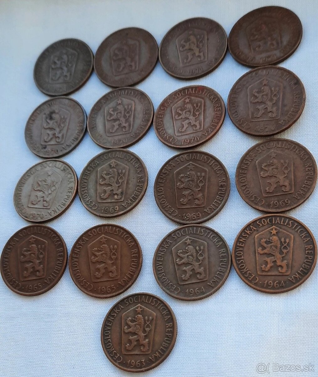 50 halierov mix ročníky 17ks - 3