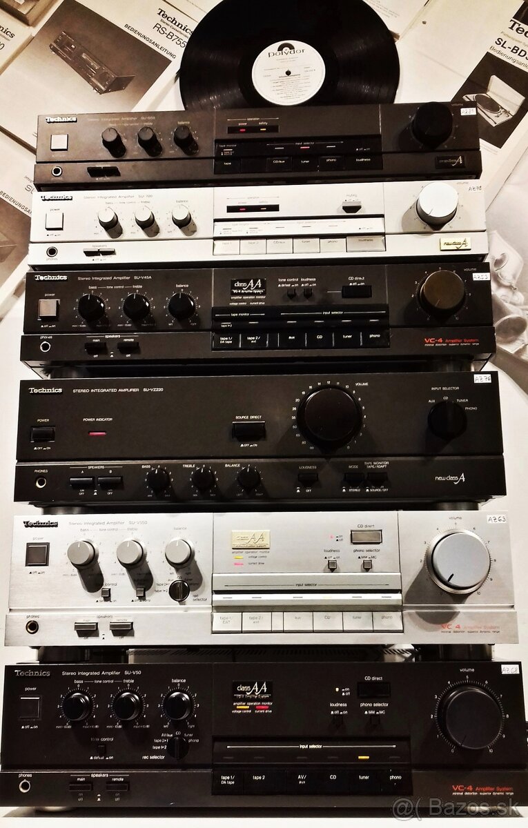 SERIA zosilnovac TECHNICS Class A, Class AA, vyr. JAPAN= Zo1 - 3