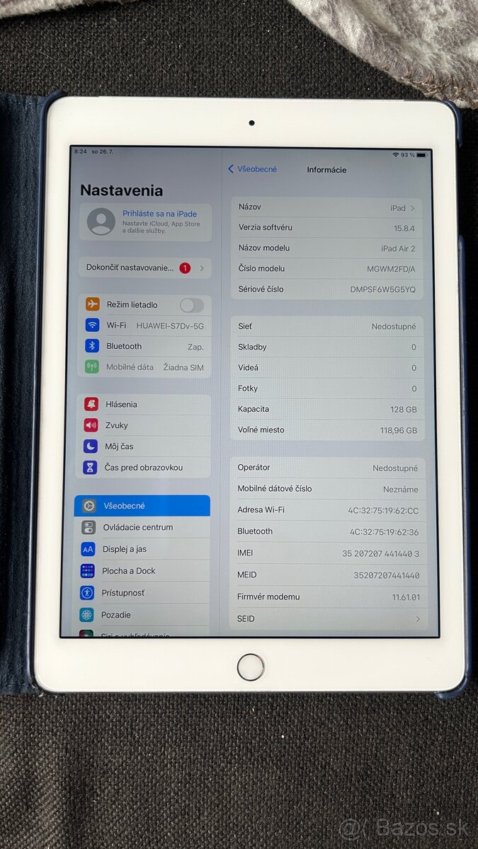 Apple ipad air 2 128gb, SIM karta - 3