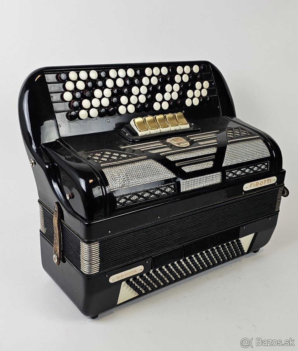 Akordeon harmonika chromatika Firotti, B - system / griff - 3