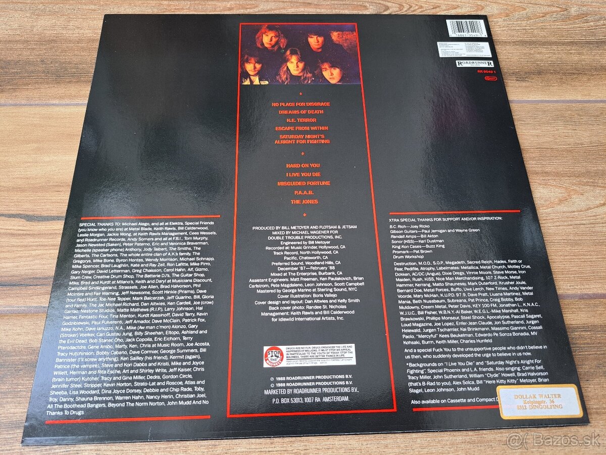 Lp FLOTSAM AND JETSAM- No Place for Disgrac - 3