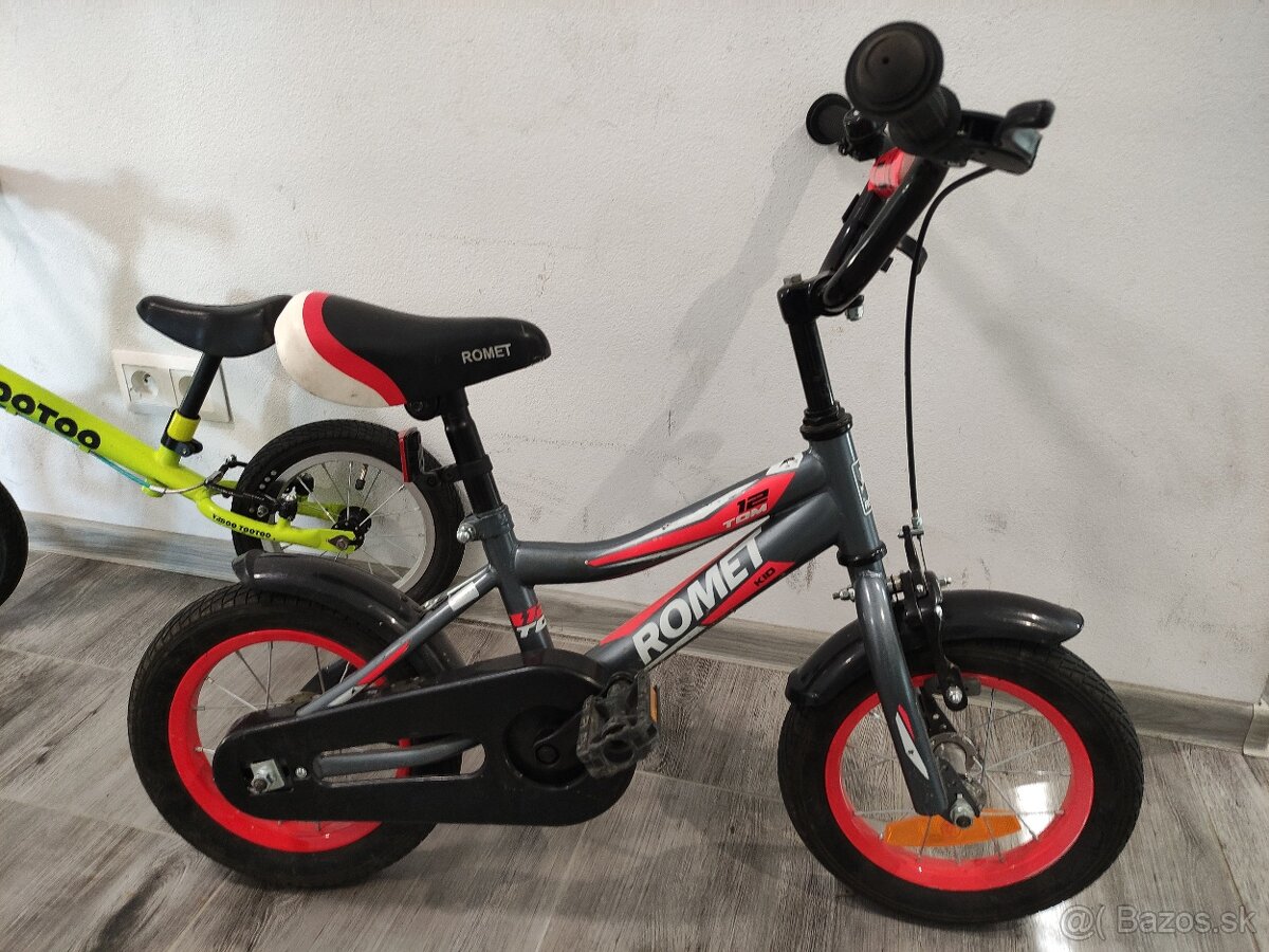Predám detský bicykel ROMET Čierny 12" - 3
