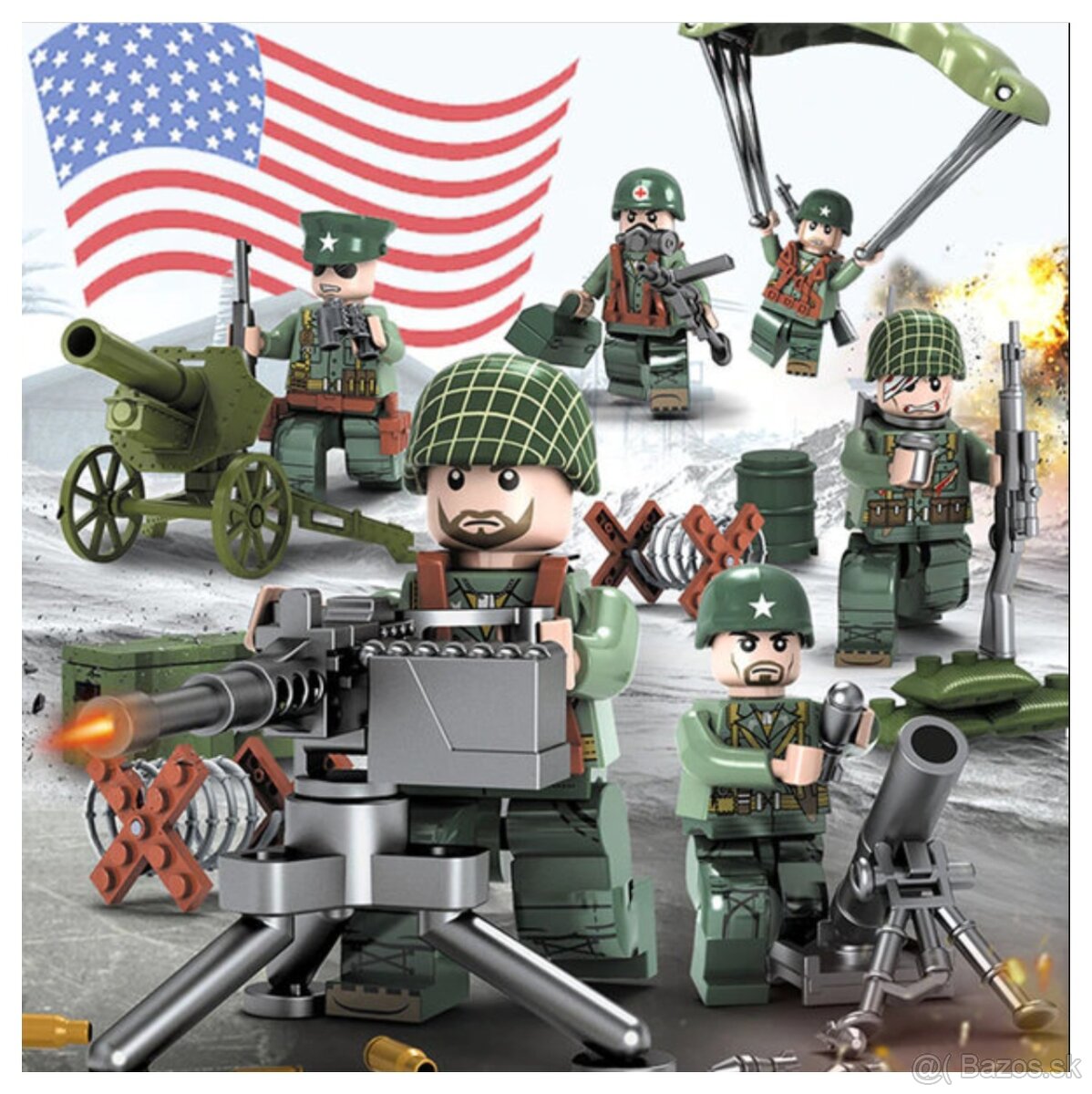 Rôzne sety vojakov 4 + doplnky - typ lego - nové - 3