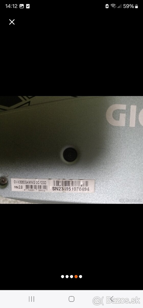 GIGABYTE GEFORCE RTX 3060 GAMING OC 12GB - 3