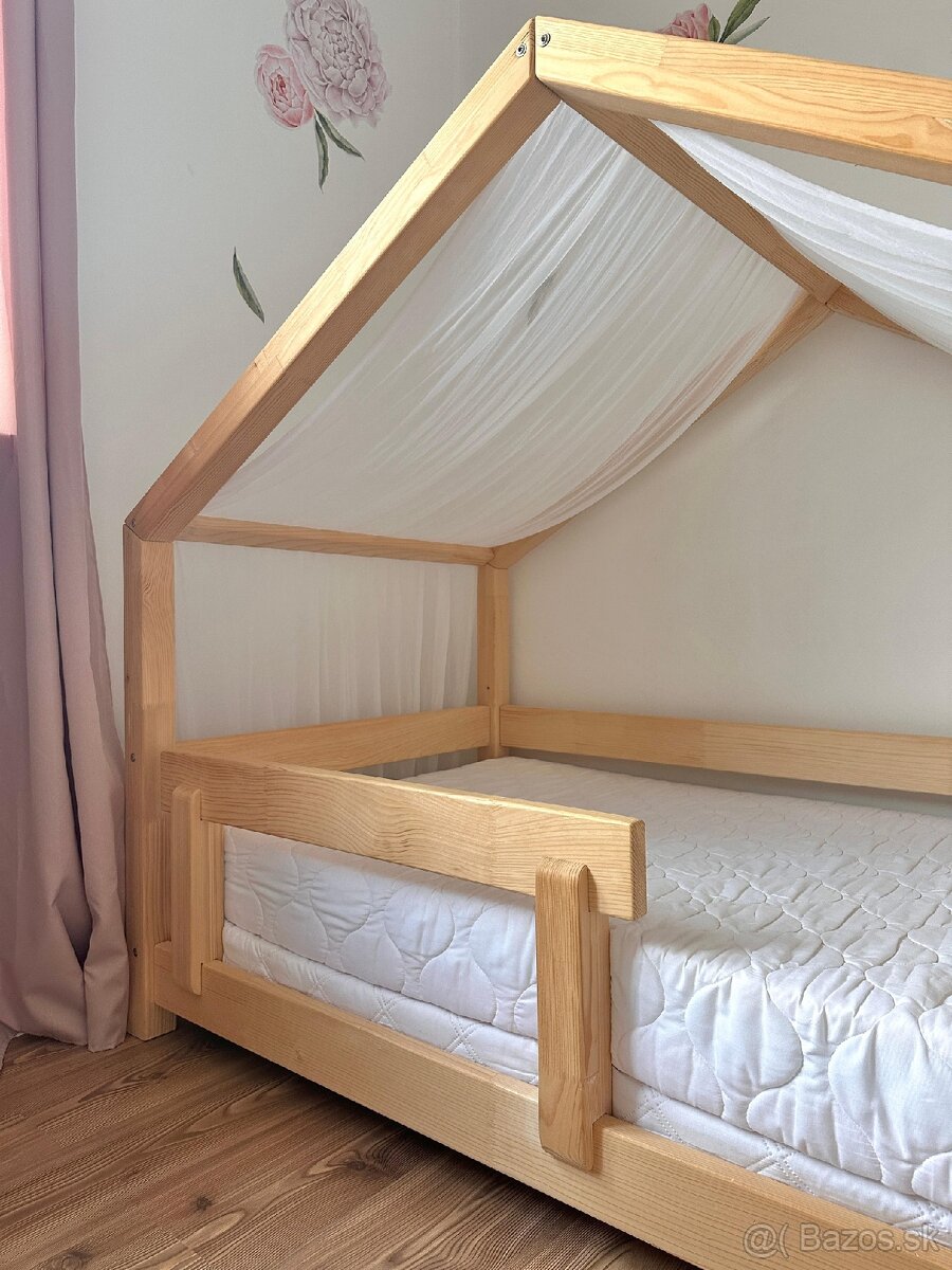 Detska domcekova postel 160x90 masív - 3