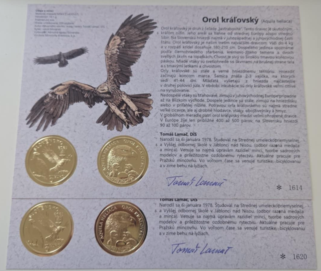 autorské karty k 5€ minciam - 3