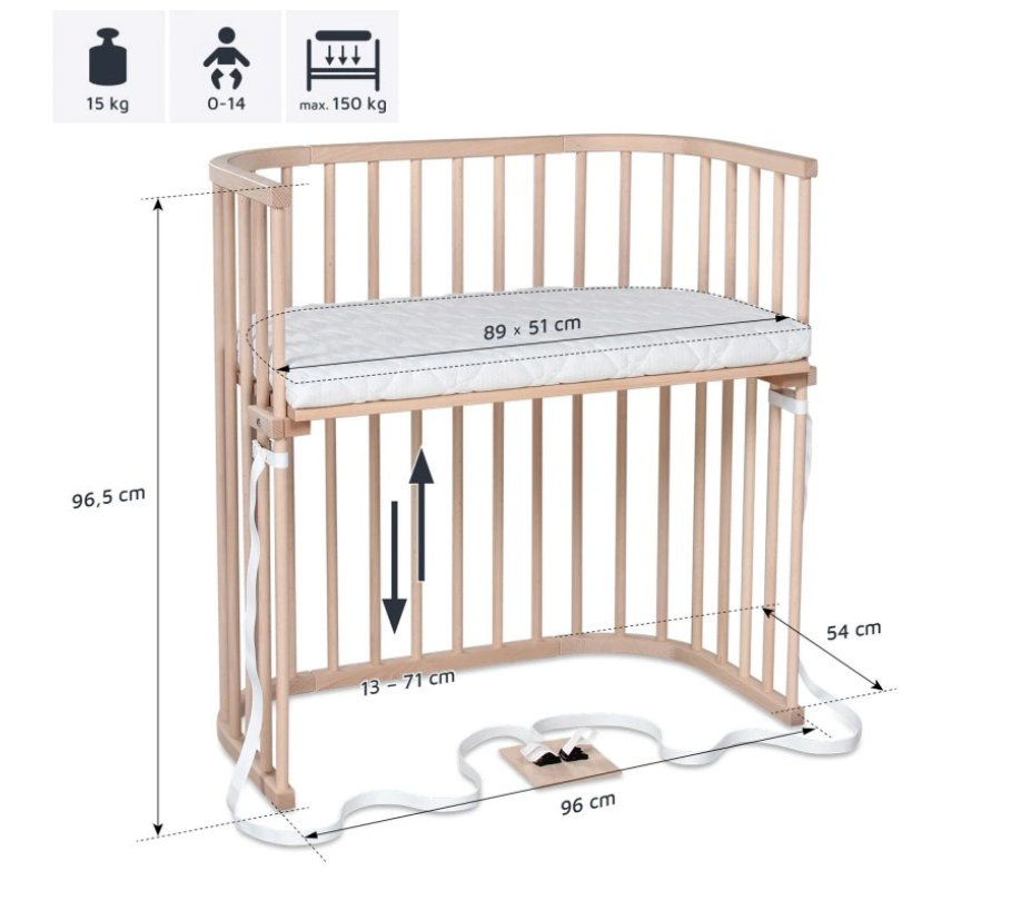 Detská postielka k posteli BOXSPRING biela + príslušenstvo - 3