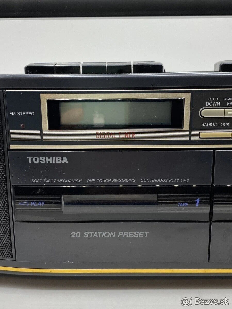 TOSHIBA 2x Kazetový prenosny radiomagnetofon 80te roky - 3