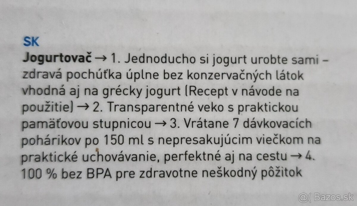 Jogurtovač na výrobu jogurtov - 3