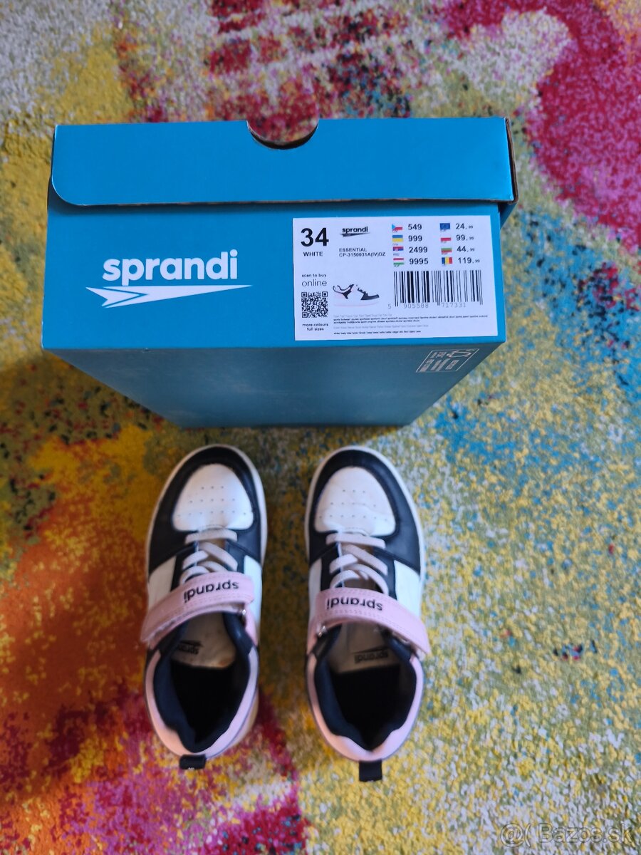 Detské celokožené tenisky SPRANDI veľ. 34 - 3