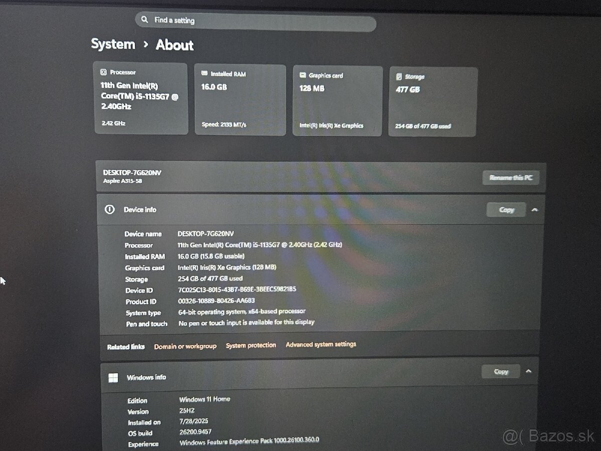 Acer Aspire 3 16/512gb - 3