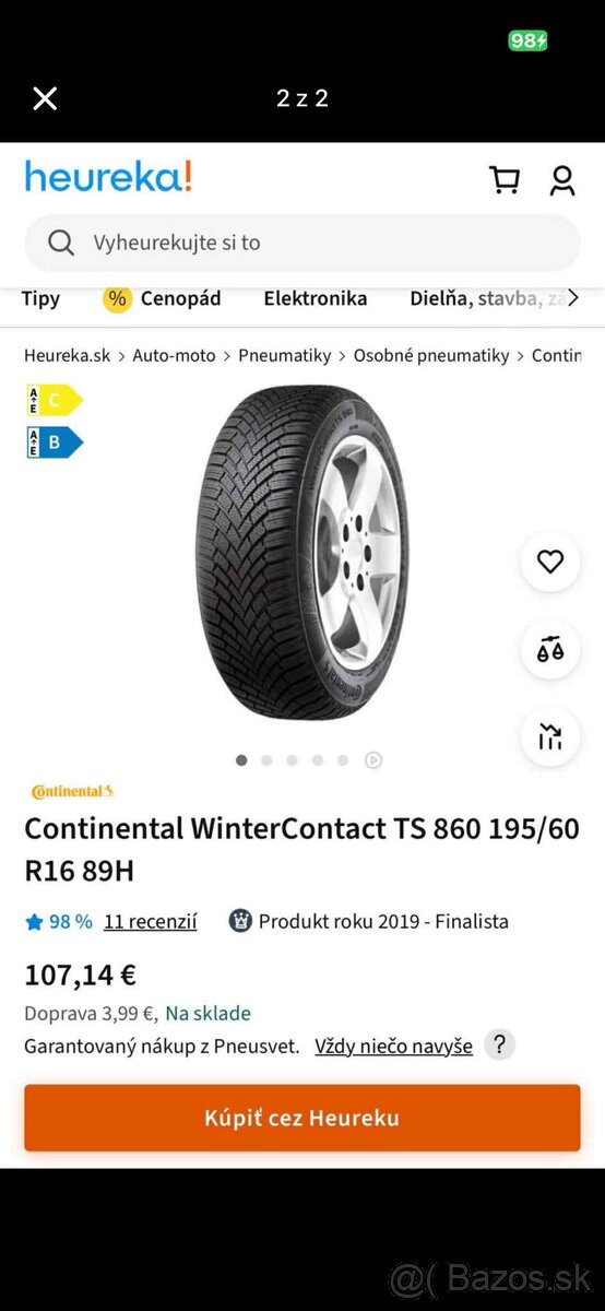 Zimne Elektrony BMW 195/60 R16 5x112 - 3