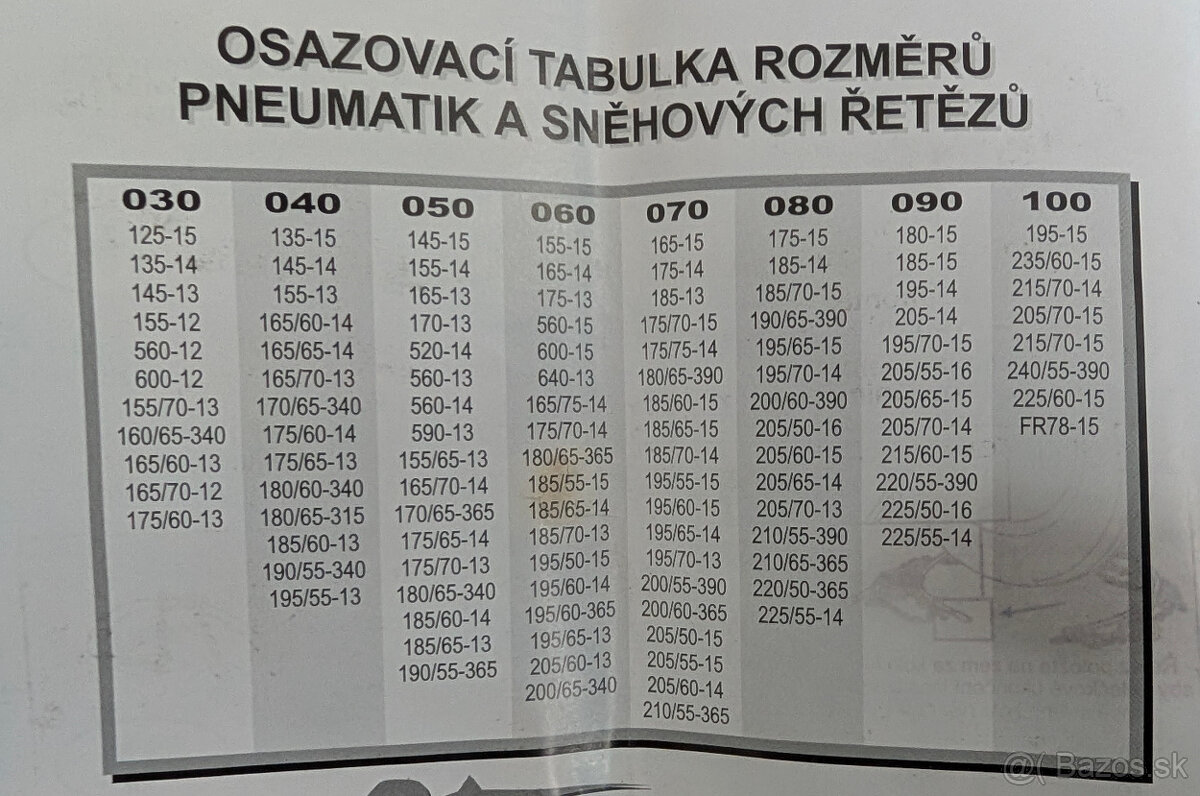 Snehove retaze COMPASS velkosti 50 - R13, R14, R15 - 3