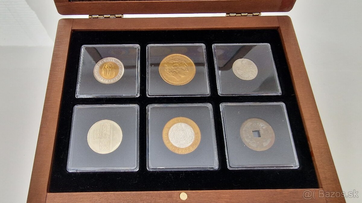 Starožitné mince ANTICKÉ KULTÚRY v original drevenej Etue. - 3