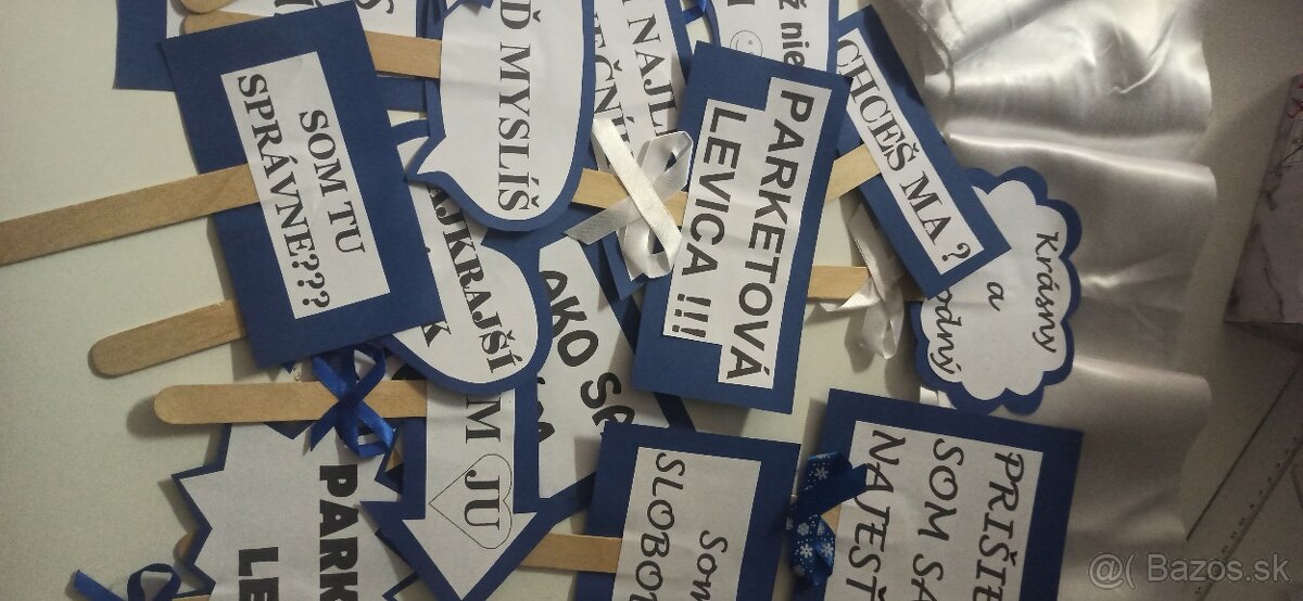 Fotorekvizity modrá - svadba - 3