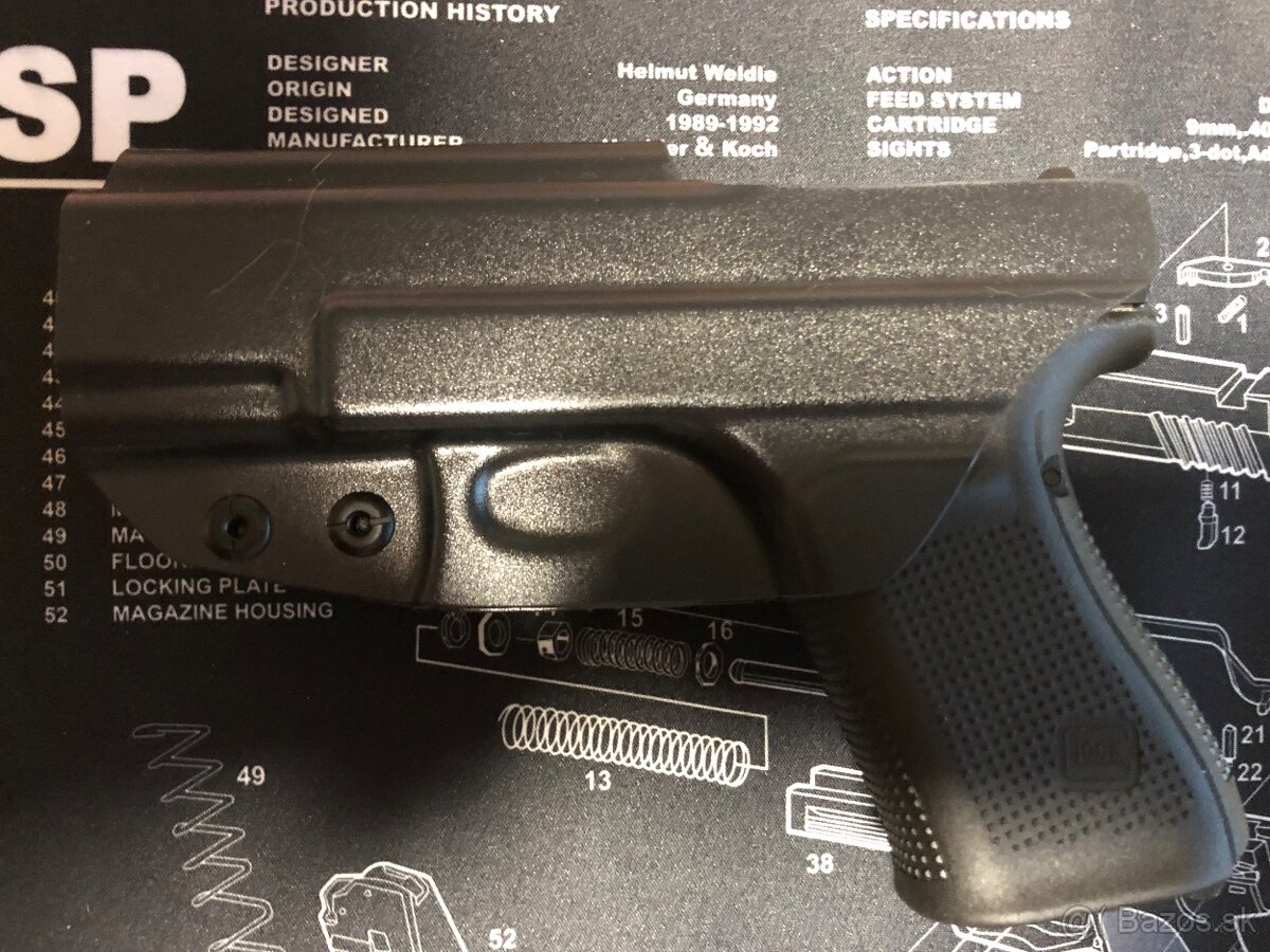 Predám kydexové puzdro pre Glock 19, 19x,23/32, 44/45 - 3