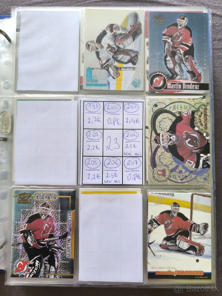 Hokejové kartičky - Martin Brodeur 2 - 3
