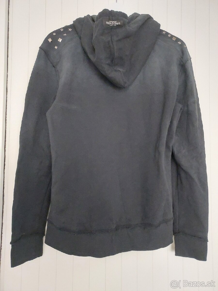 Retro jeans jogging top mikina - 3