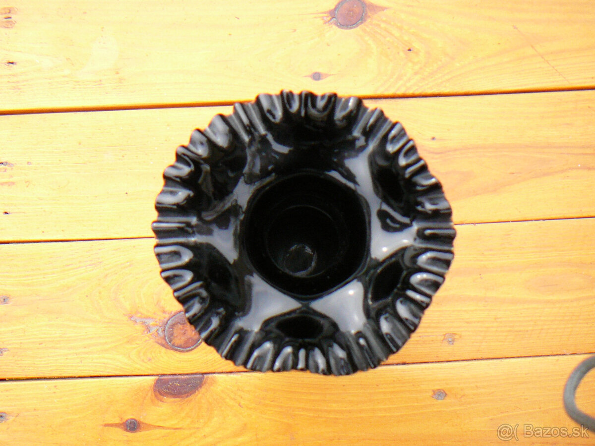 Dekoračná važička porcelánová čierna - 3