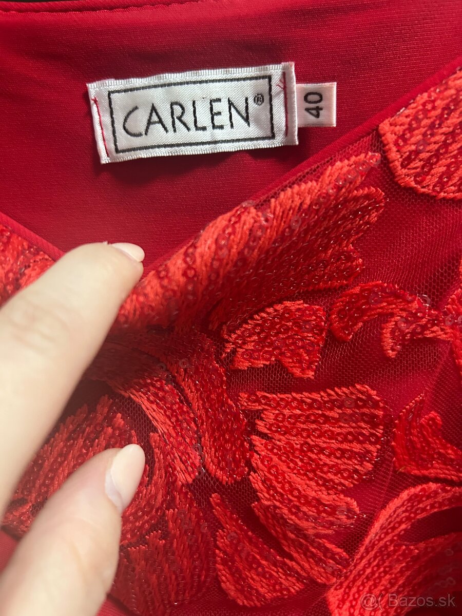 Červené spoločenské šaty - 3