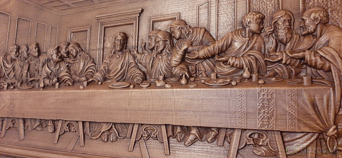 Drevený obraz Posledna večera95×65cmhr.4cm - 3