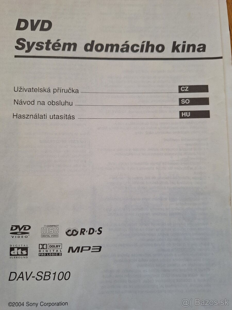 Predám domáce kino SONY - 3