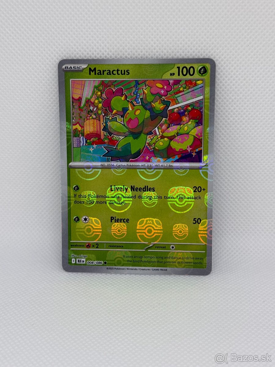 Pokémon karta Maractus 008/086 – NM – ORIGINÁL – Master Ball - 3