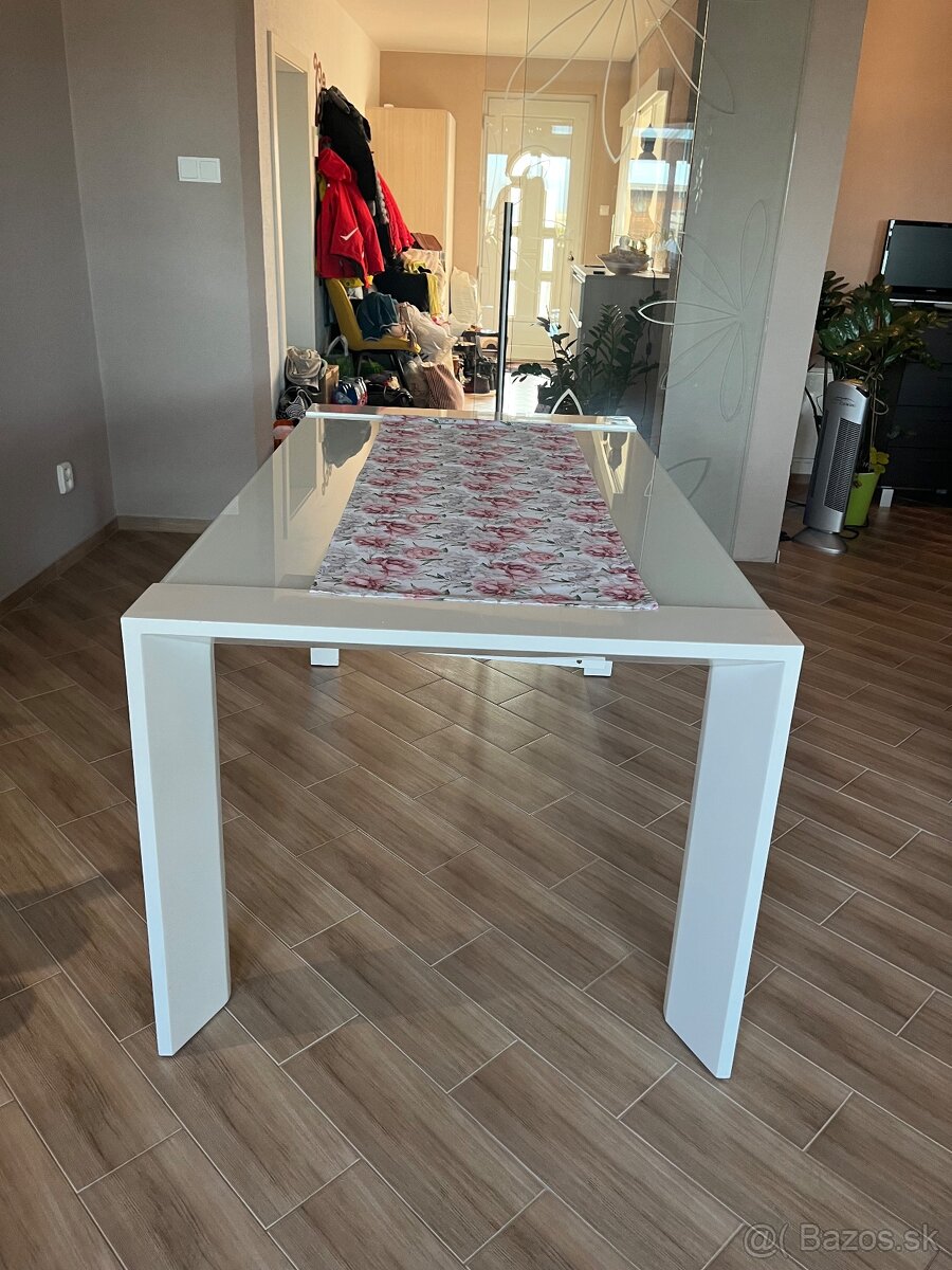 Rozkladací jedálenský sklenený stôl - 3