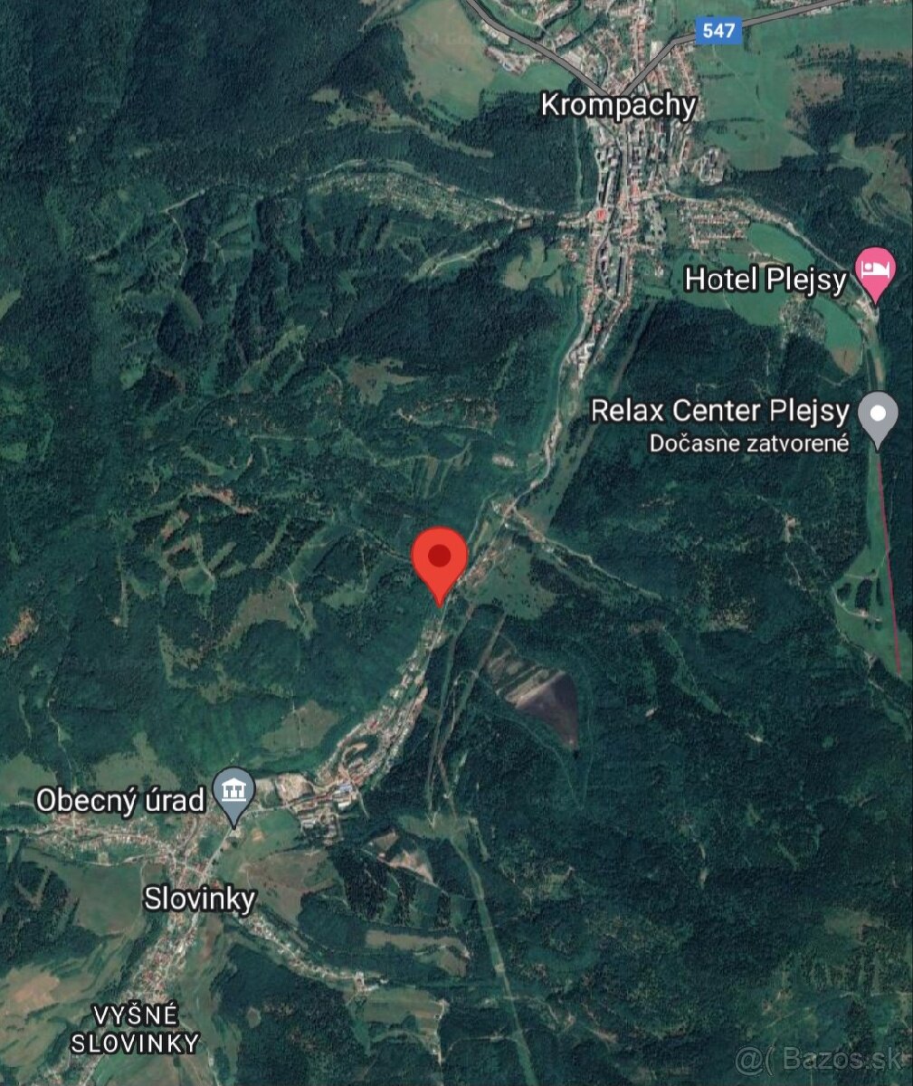 Stavebný pozemok Krompachy 800 m2 - 23 000 € - 3