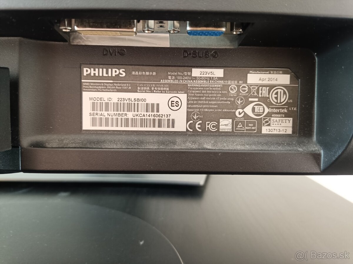 Monitor PHILIPS 223V5L 21,5" 1920x1080 - 3