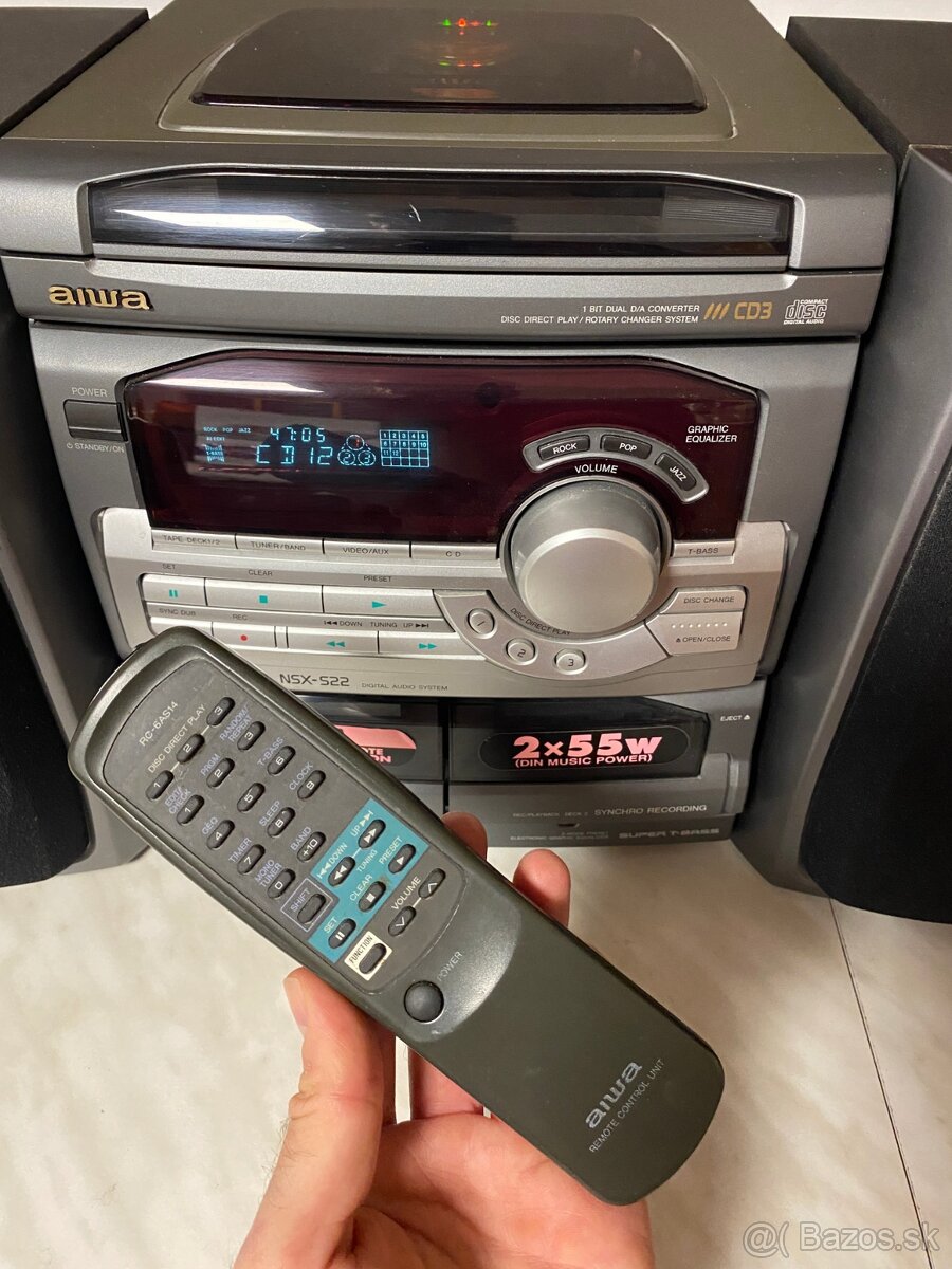 AIWA NSX-S22 (CX-NS22EZ) – Hi-Fi veža s CD, rádiom a kazetou - 3