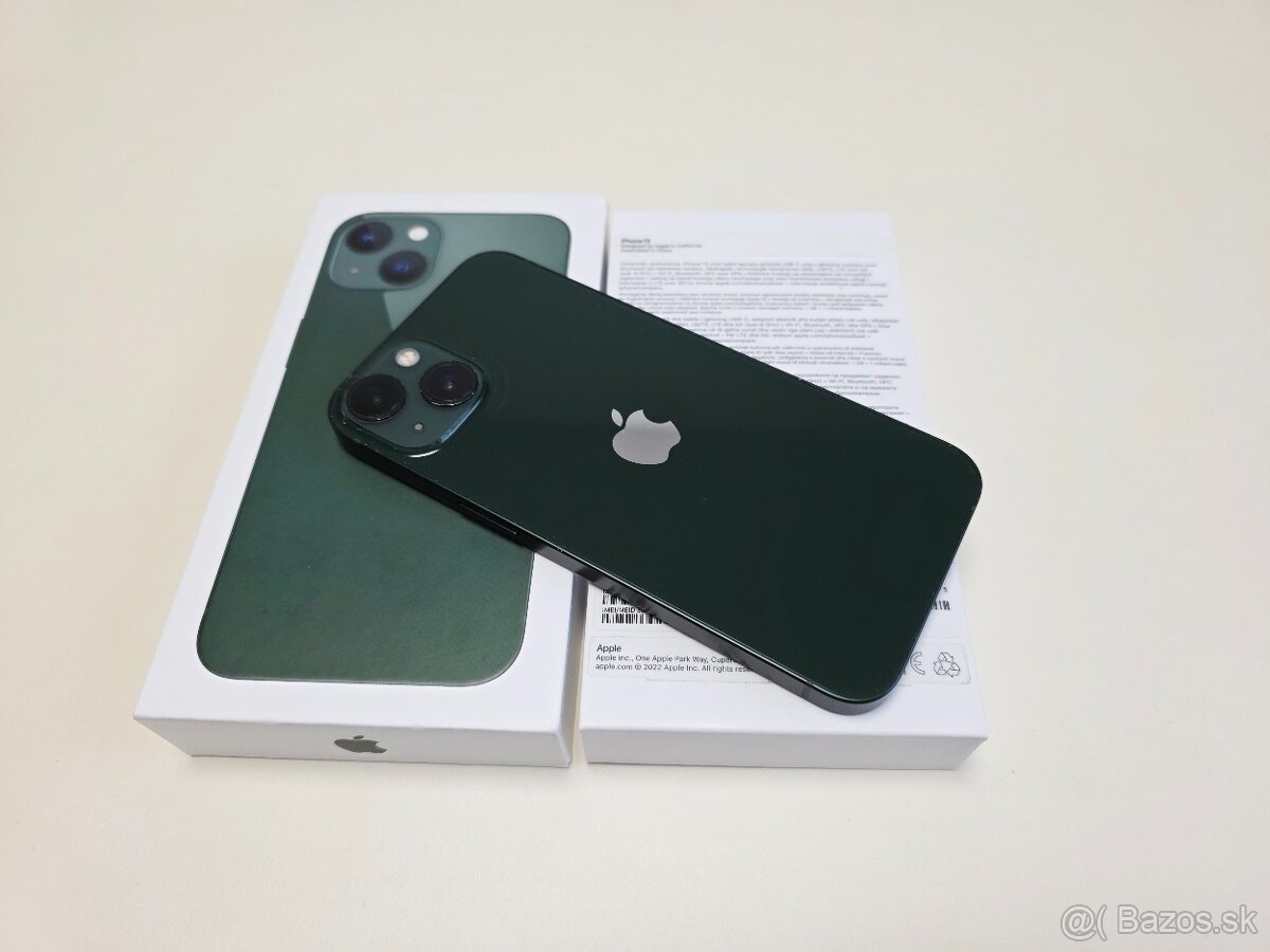 APPLE IPHONE 13 128GB GREEN,ZDRAVIE BATERKY 100% - 3