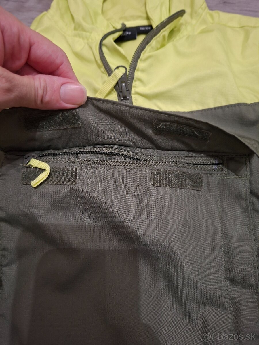 Olivovo - zelená bunda s kapuckou proti vetru - 3