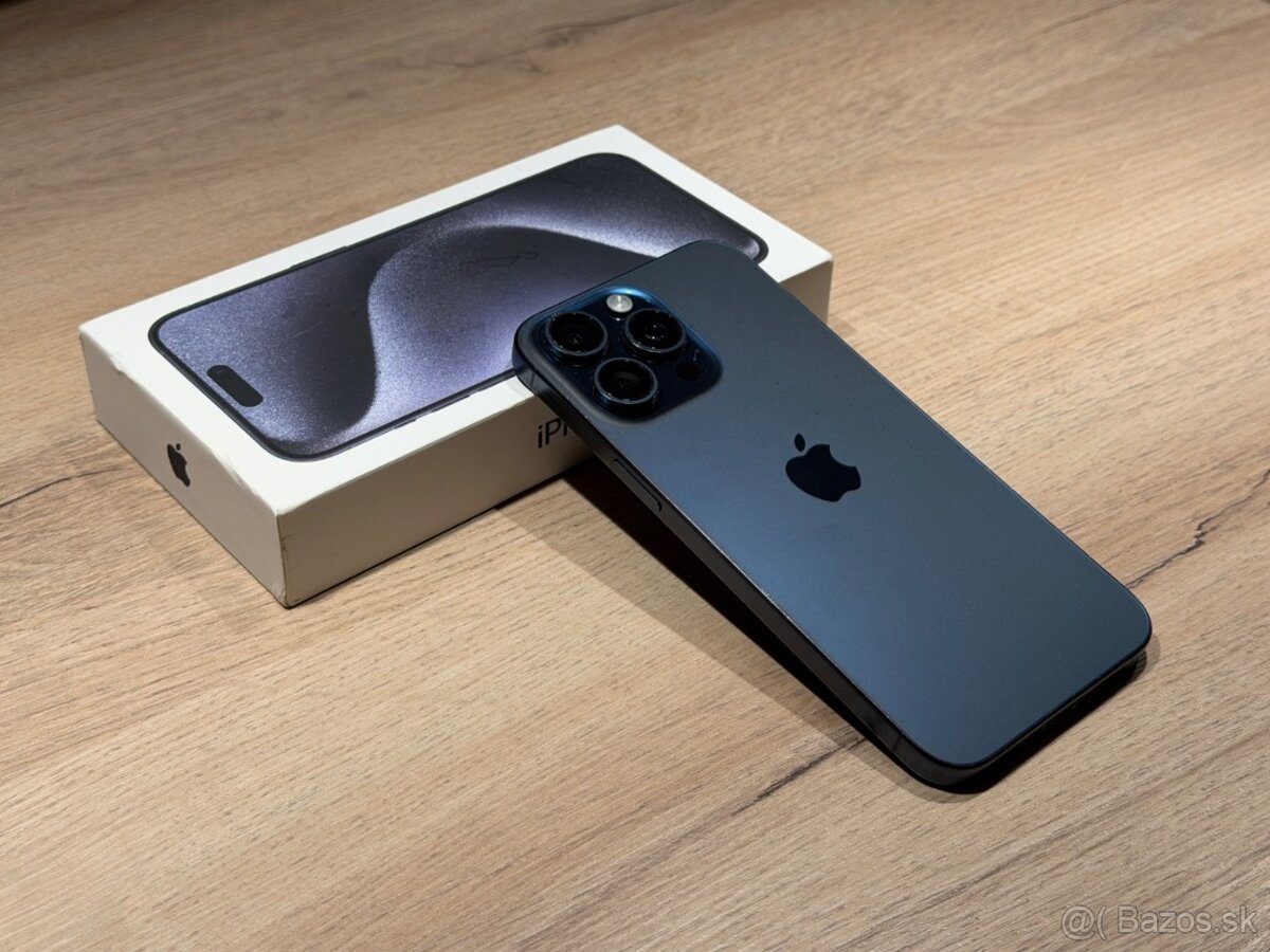 Predám iPhone 15 Pro Max 256 GB, Titanium Blue - 3