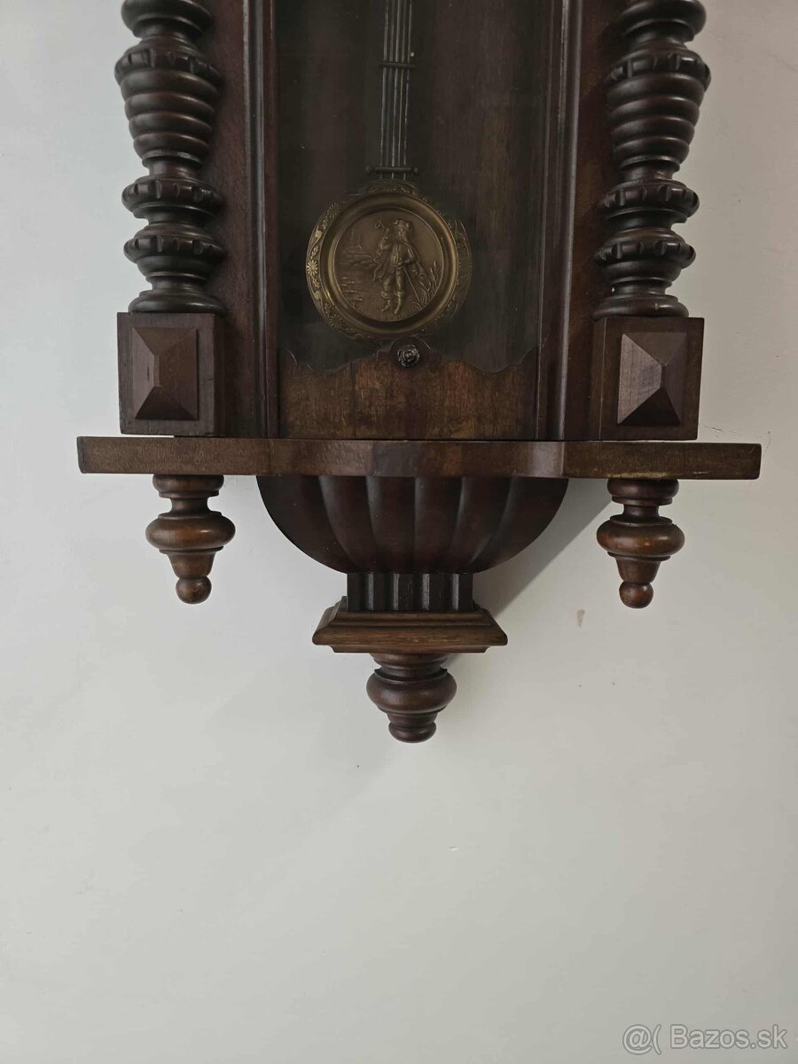 Starožitné drevené hodiny s melódiou - 3