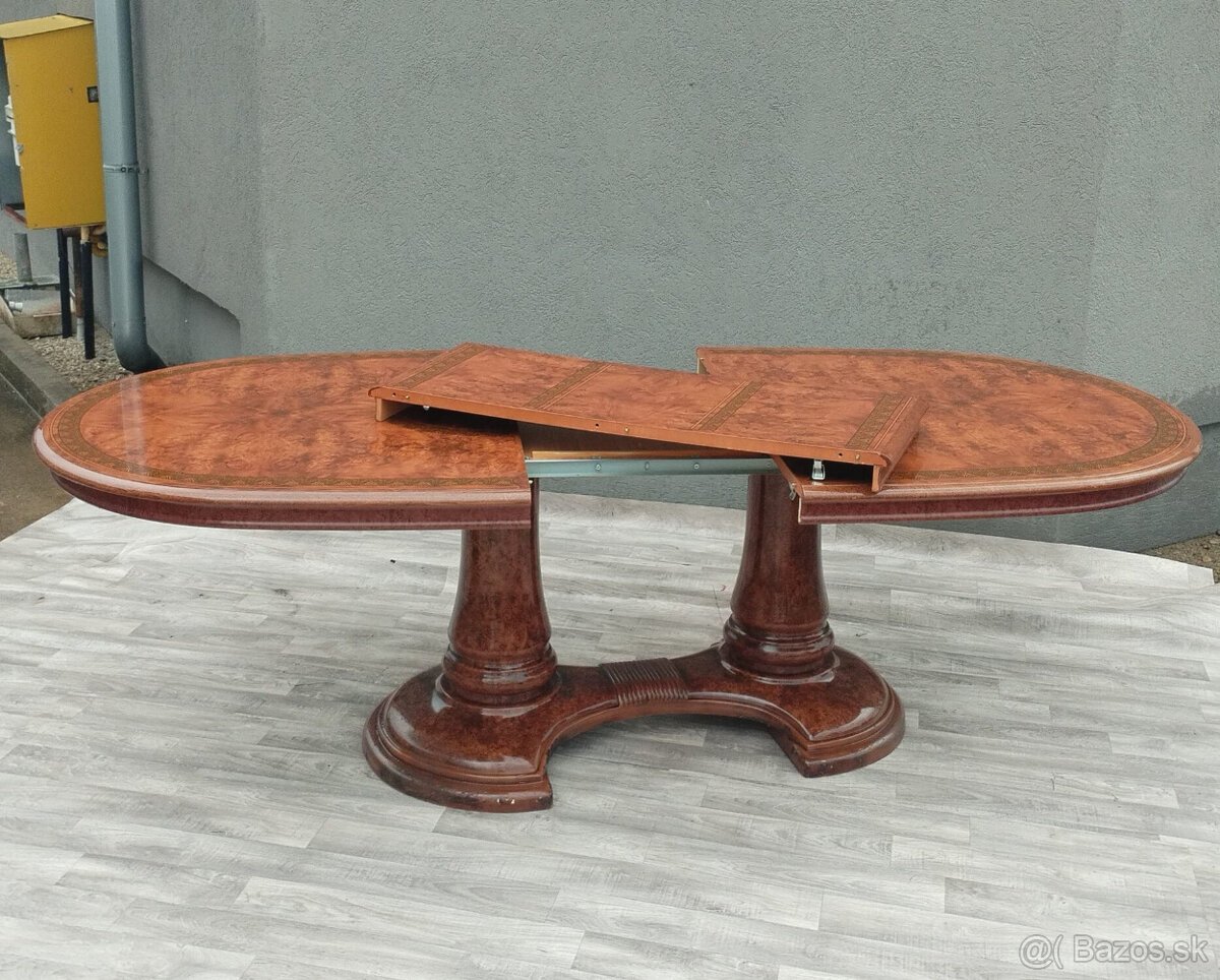 Stôl oválny rozkladací taliansky ” EDDI ROSSE “ . - 3