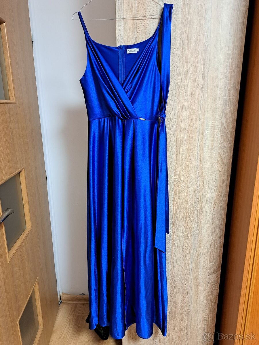 Modré spoločenské šaty - 3