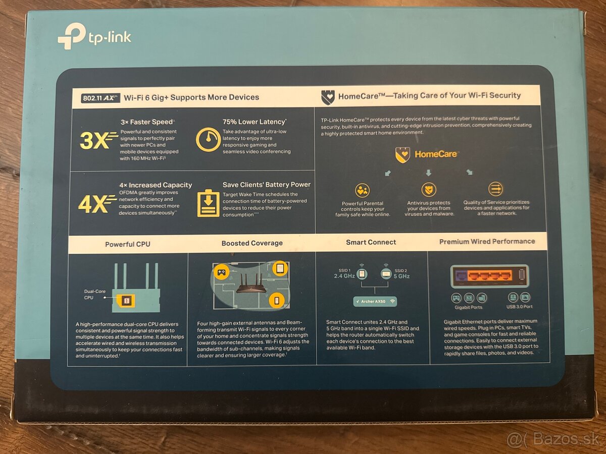 Wifi router TP-LINK AX-3000 Archer AX50 - 3