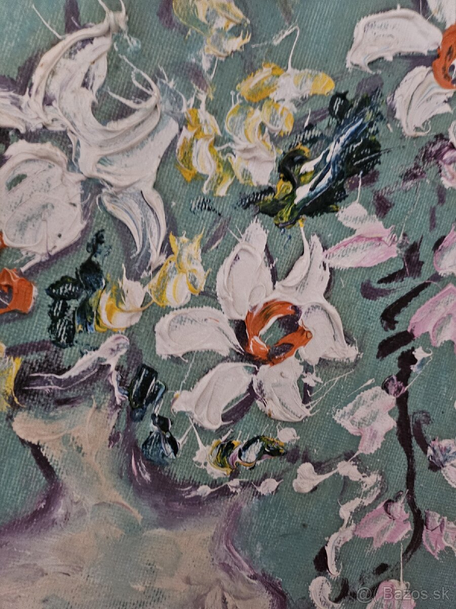 Mocáková Jarmila Kytice 2.●44x45 olej sololit - 3