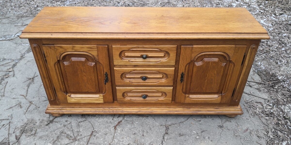 Rustikálna masívna komoda - 3