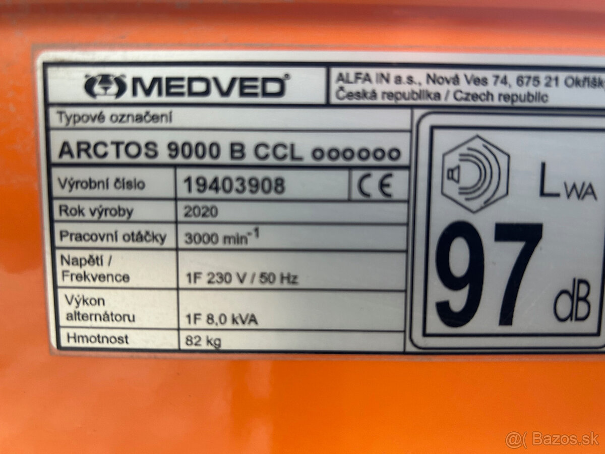 Elektrocentrála Medveď- ARCTOS 9000 B s krytom - 3