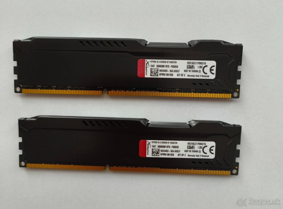 Kingston HyperX Fury Black 16GB (2x8GB) DDR3L RAM - 3