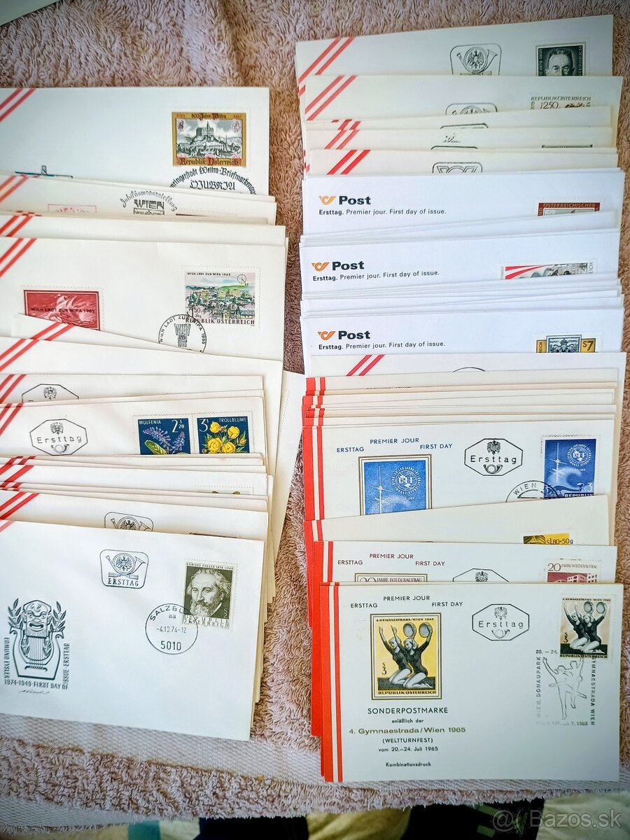 Krabica FDC Rakúsko + prešlá pošta - 3