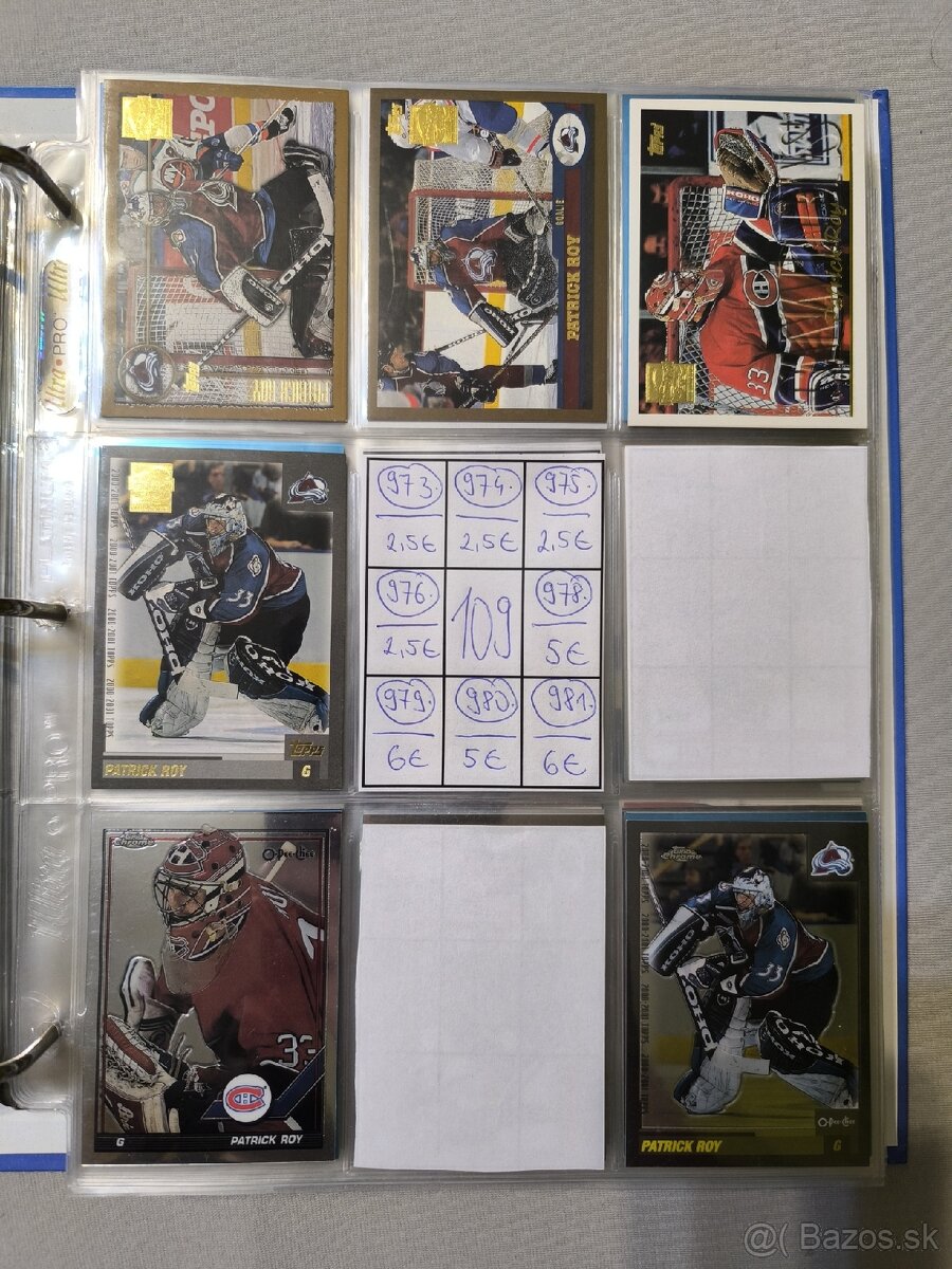 Hokejové kartičky - Patrick Roy 5 - 3