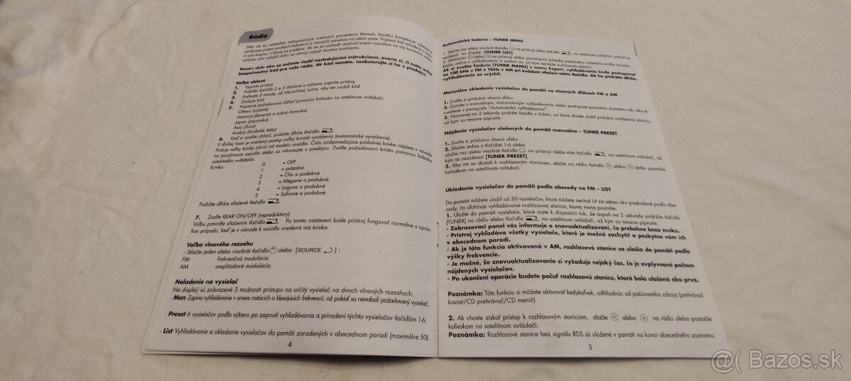 RENAULT návod na autorádio - Slovensky - 3